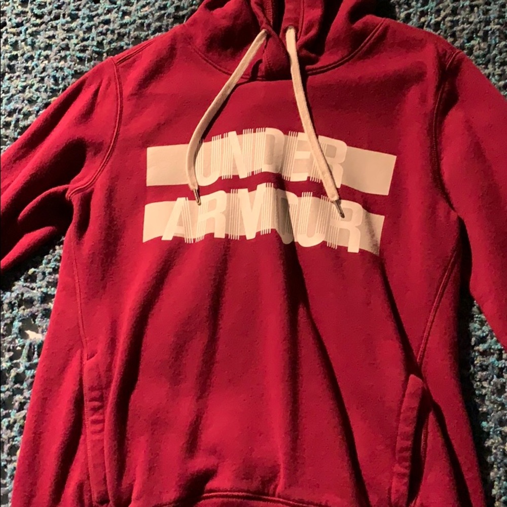 burgundy under armour hoodie
